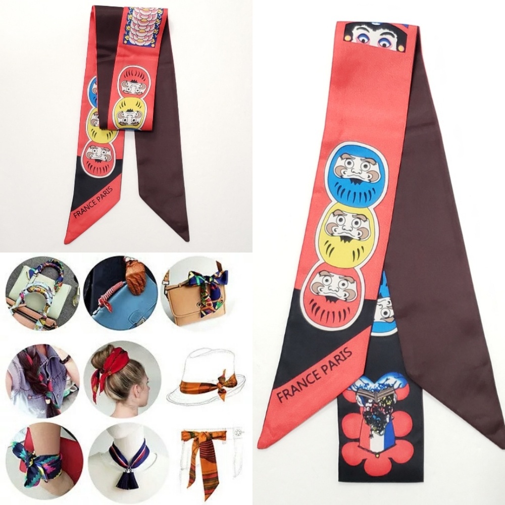 ⤵⤵2pcs Classic Japanese Drum Design Cotton Scarves
